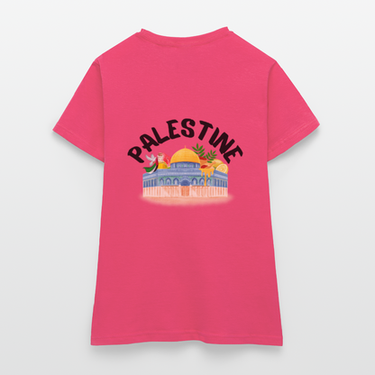T-shirt Femme - PALESTINE - rose azalée