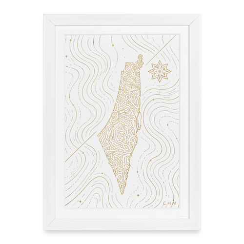 Affiche encadrée (27 × 37 cm) - blanc