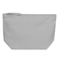 Pochette zippée en toile 18 x 19 cm - gris chiné