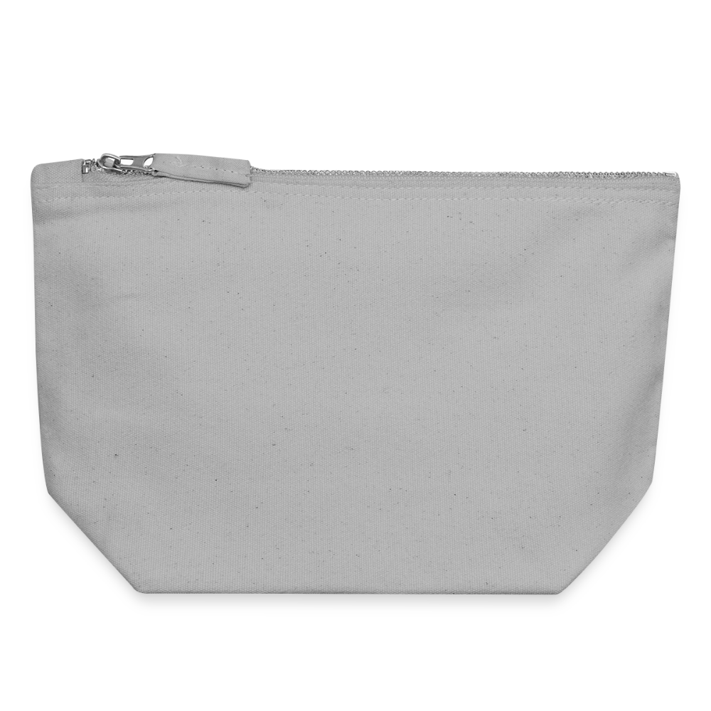 Pochette zippée en toile 18 x 19 cm - gris chiné