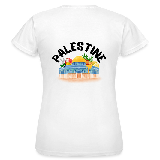 T-shirt Femme - PALESTINE - blanc
