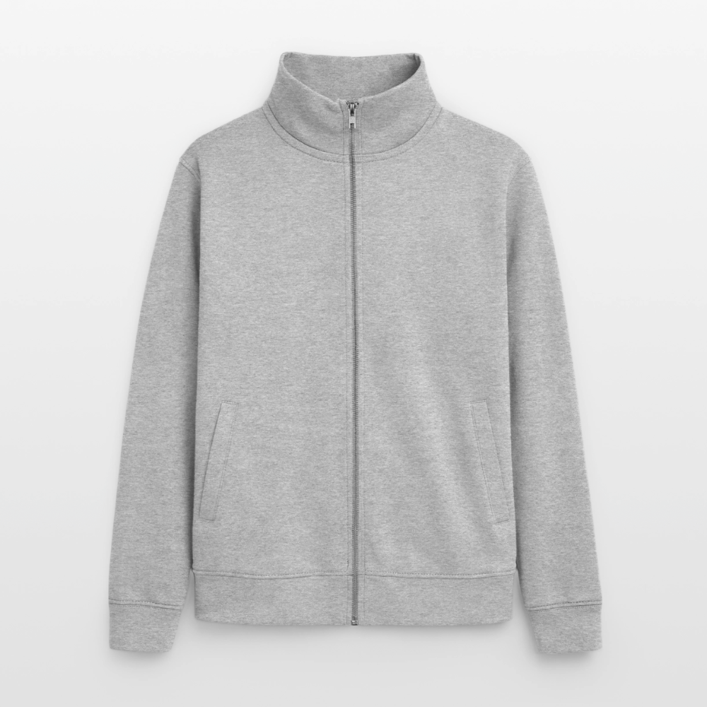 Sweat zippé unisexe en coton bio - gris chiné