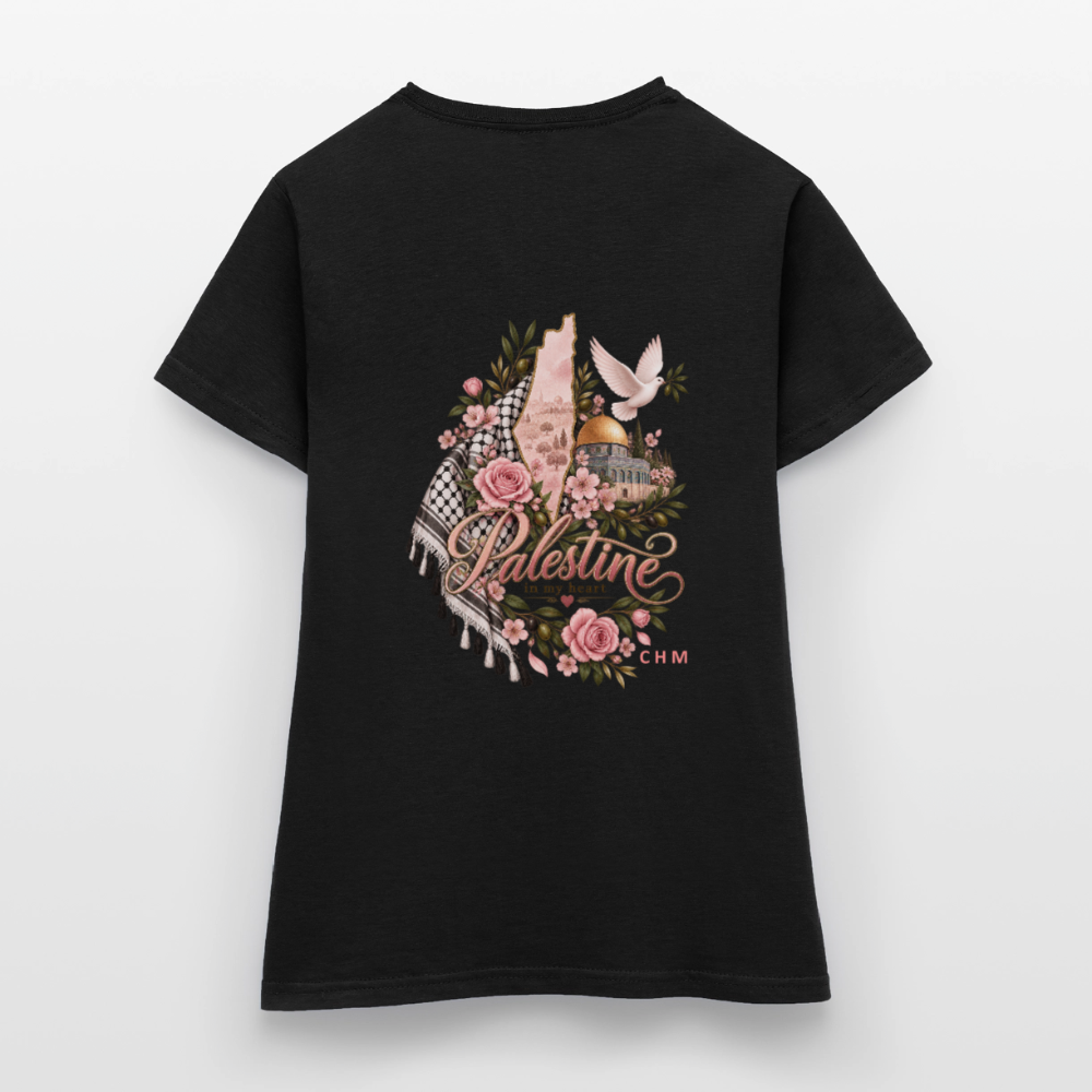 T-shirt - heart - noir