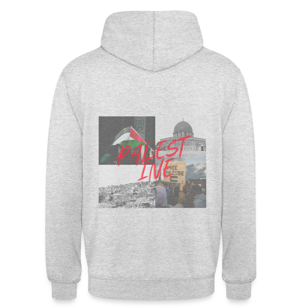 Sweat-shirt à capuche unisexe - gris clair chiné