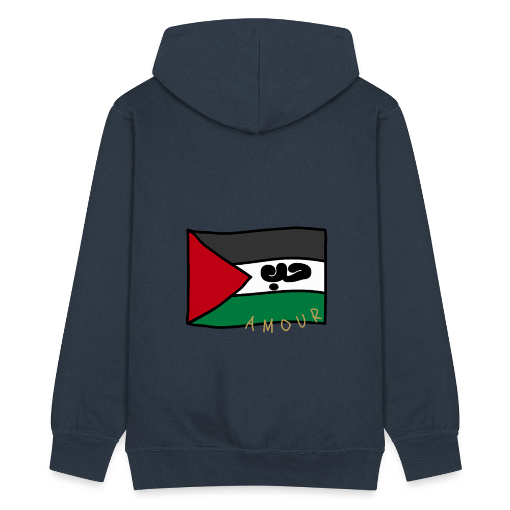 Veste à capuche Premium Homme - marine