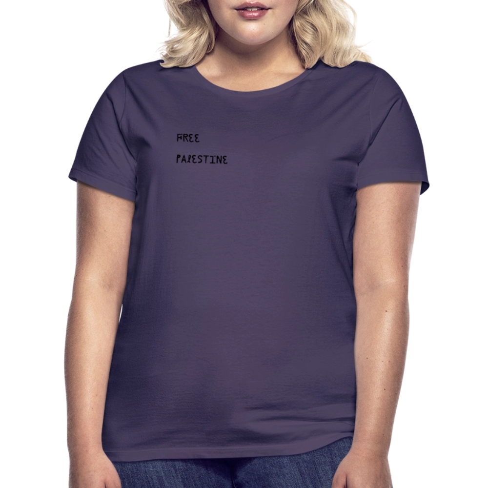 T-shirt Femme - PALESTINE - violet foncé