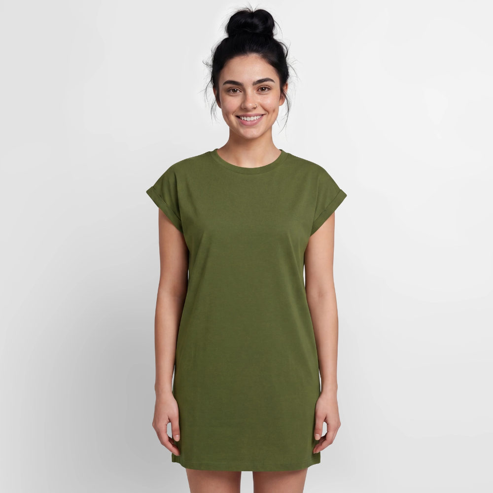 Robe T-shirt femme Premium en coton bio - kaki