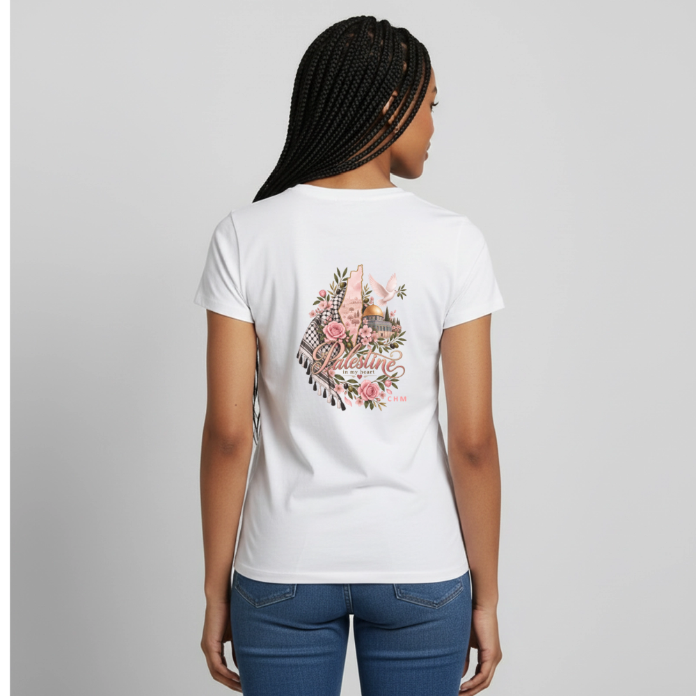 T-shirt - heart - blanc