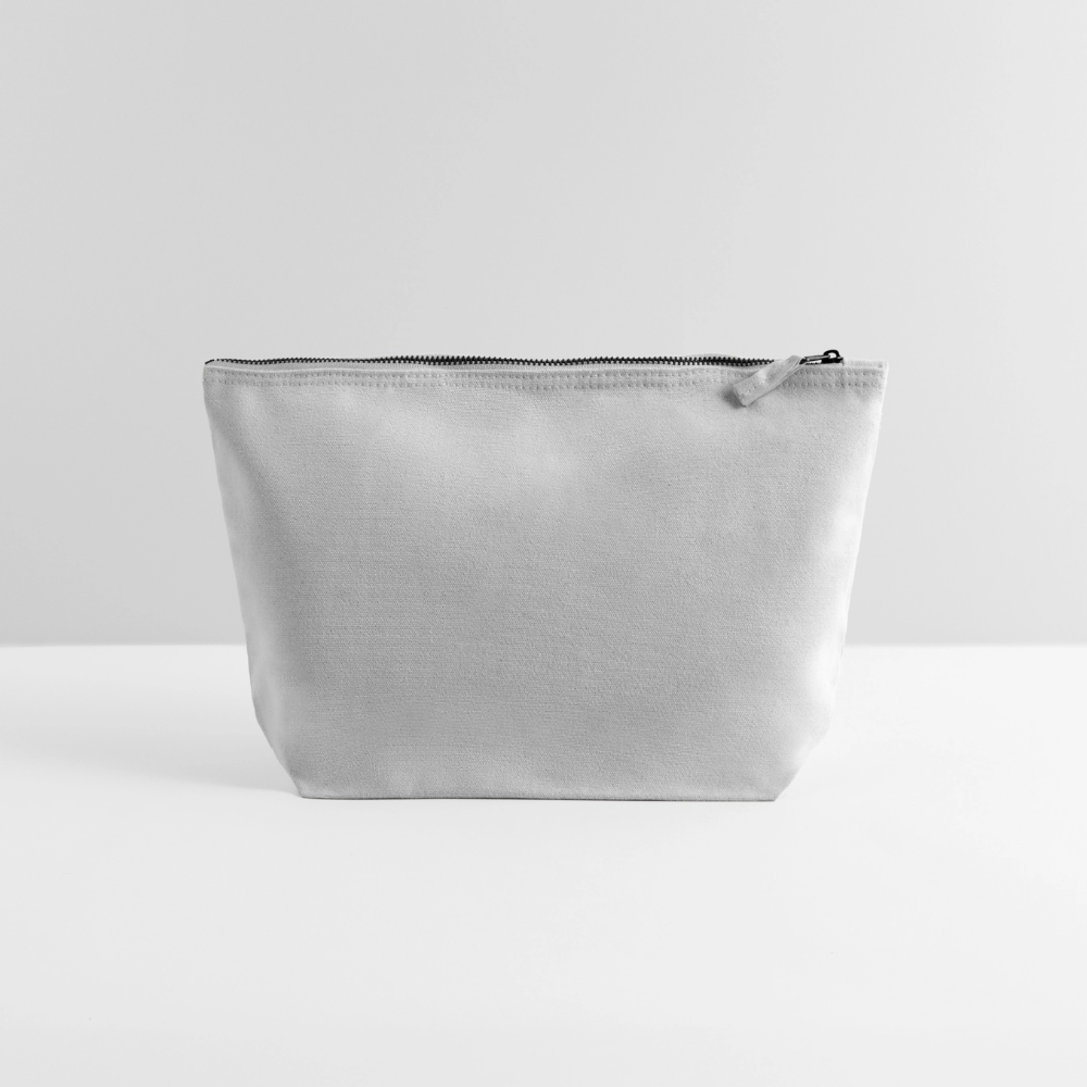 Pochette zippée en toile 22 x 23 cm - gris chiné