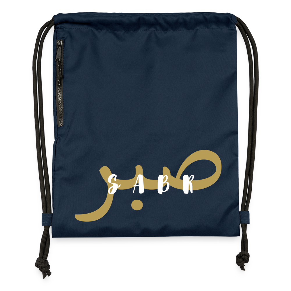 Sac à cordon en polyester recyclé- SABR - bleu marine
