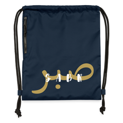 Sac à cordon en polyester recyclé- SABR - bleu marine