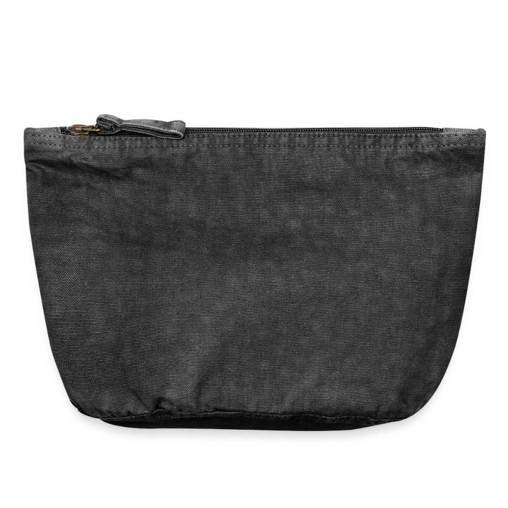 Pochette zippée vintage 18 x 21 cm - noir vintage