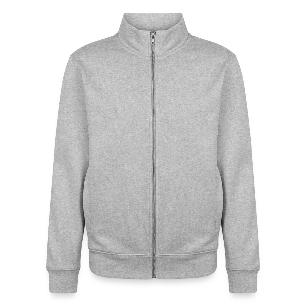 Sweat zippé unisexe en coton bio - gris chiné