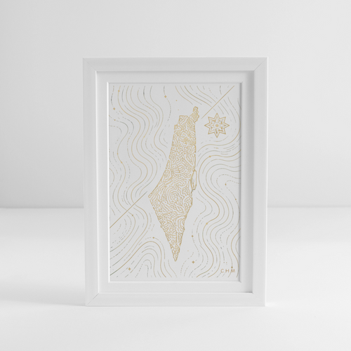 Affiche encadrée (27 × 37 cm) - blanc