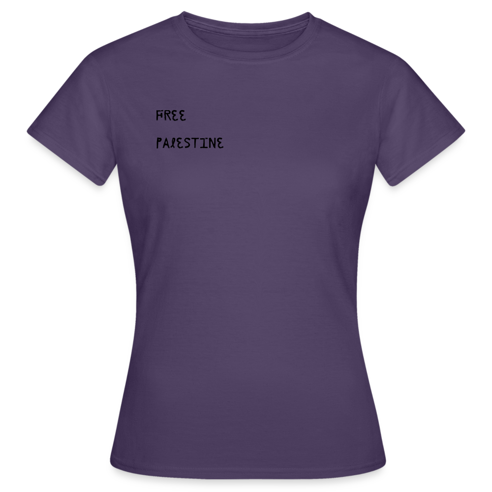 T-shirt Femme - PALESTINE - violet foncé
