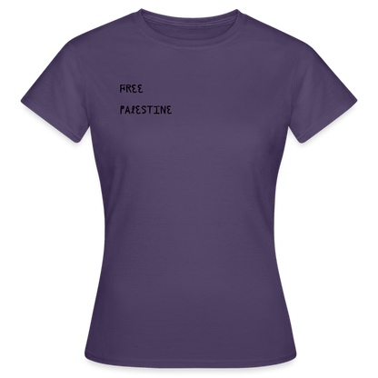 T-shirt Femme - PALESTINE - violet foncé