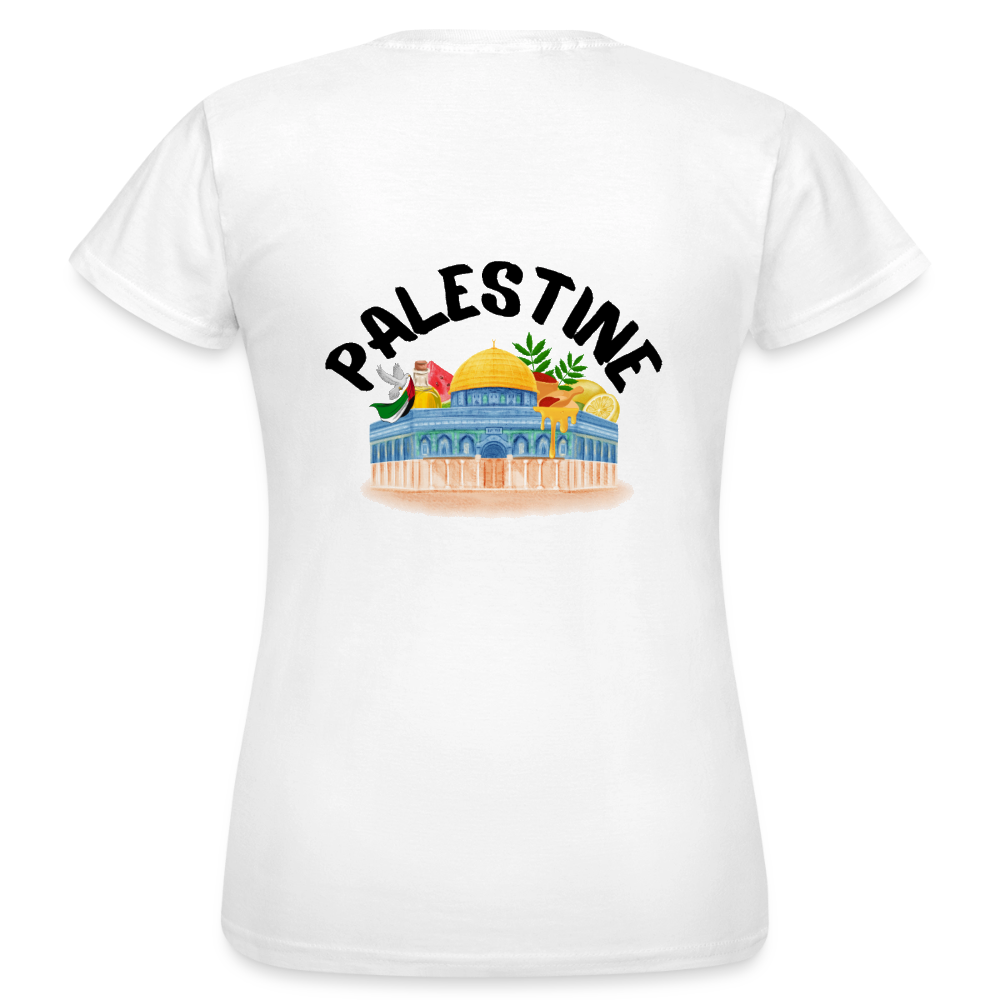 T-shirt Femme - PALESTINE - blanc