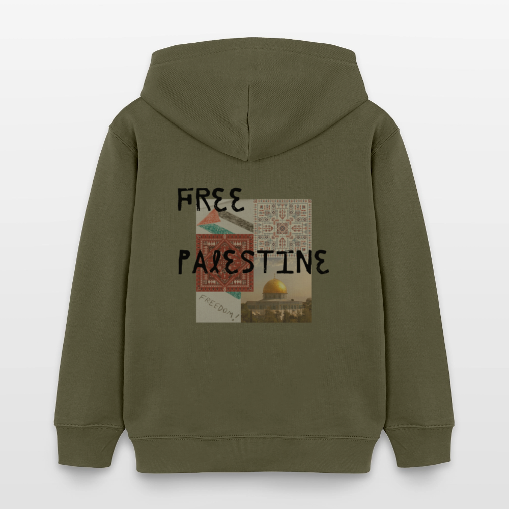 Sweat à capuche bio Mini  Enfant - PALESTINE - kaki