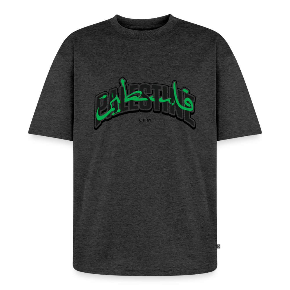 Tee-shirt - Calligraphie - anthracite chiné