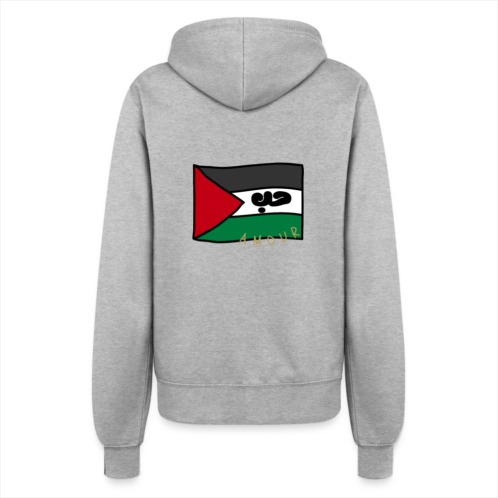 Veste à capuche Femme - gris chiné