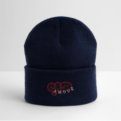 Bonnet- Amour (brodé) - marine