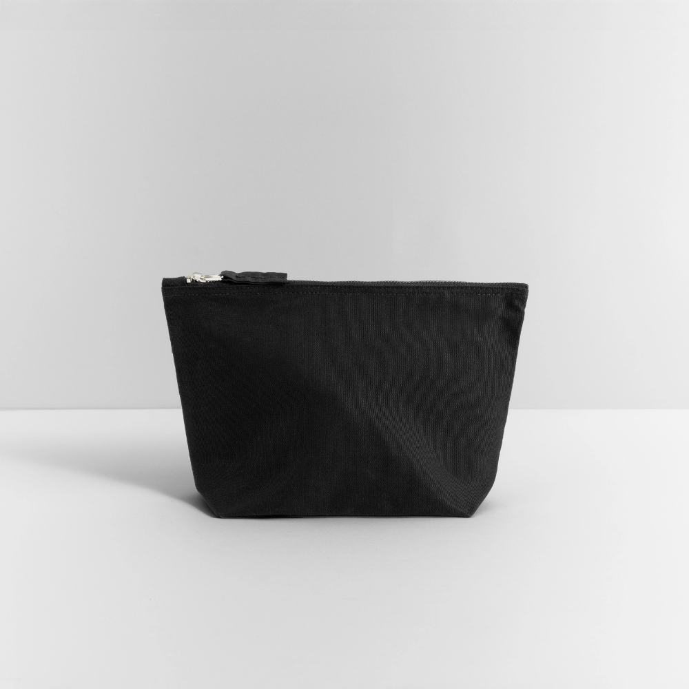 Pochette zippée en toile 18 x 19 cm - noir