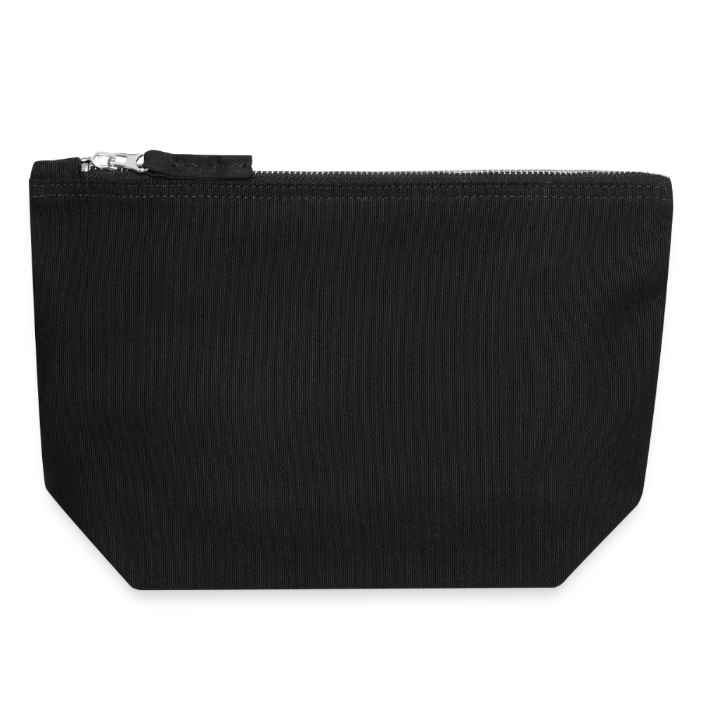 Pochette zippée en toile 18 x 19 cm - noir