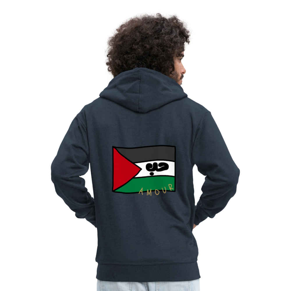 Veste à capuche Premium Homme - marine