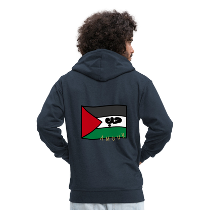 Veste à capuche Premium Homme - marine