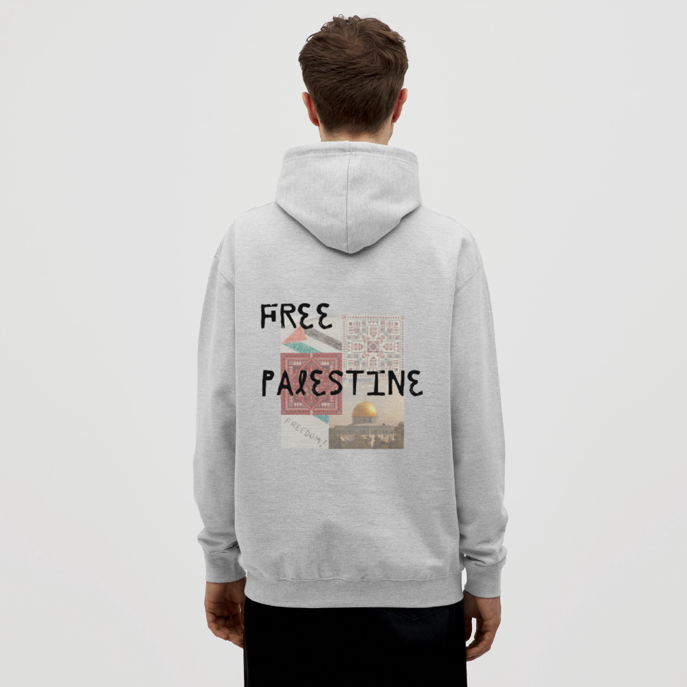 Sweat-shirt à capuche unisexe - gris clair chiné