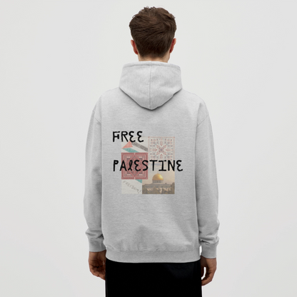 Sweat-shirt à capuche unisexe - gris clair chiné