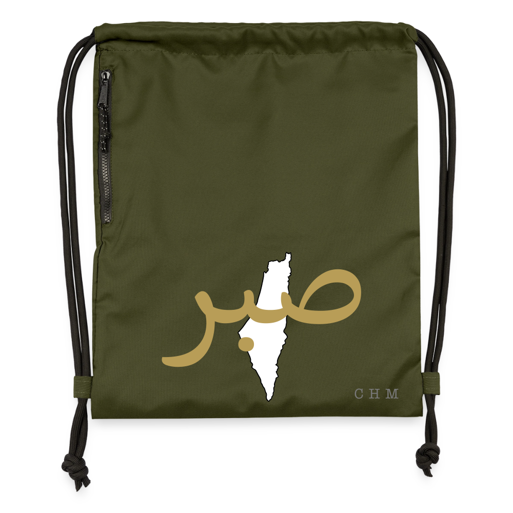 Sac à cordon en polyester recyclé - SABR - military green