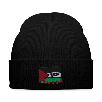 Bonnet - Amour (brodée) - noir