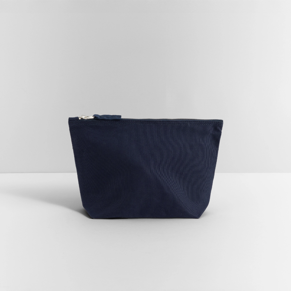 Pochette zippée en toile 18 x 19 cm - marine