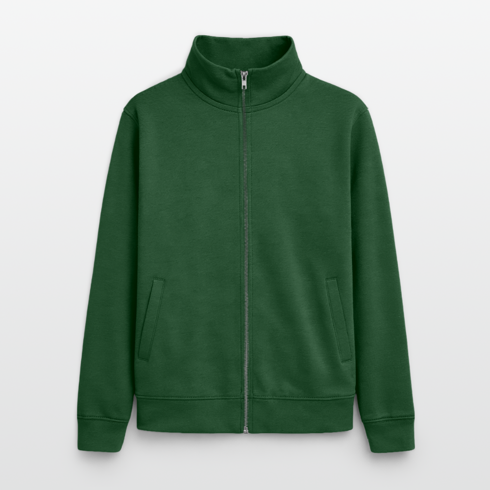 Sweat zippé unisexe en coton bio - vert bouteille