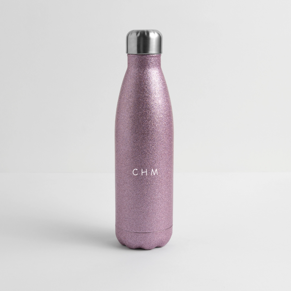 Gourde isotherme pailletée 500 ml - paillettes roses