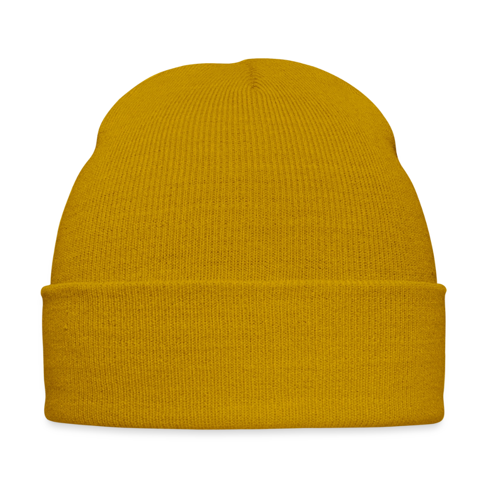 Bonnet d'hiver personnalisable en broderie - jaune moutarde