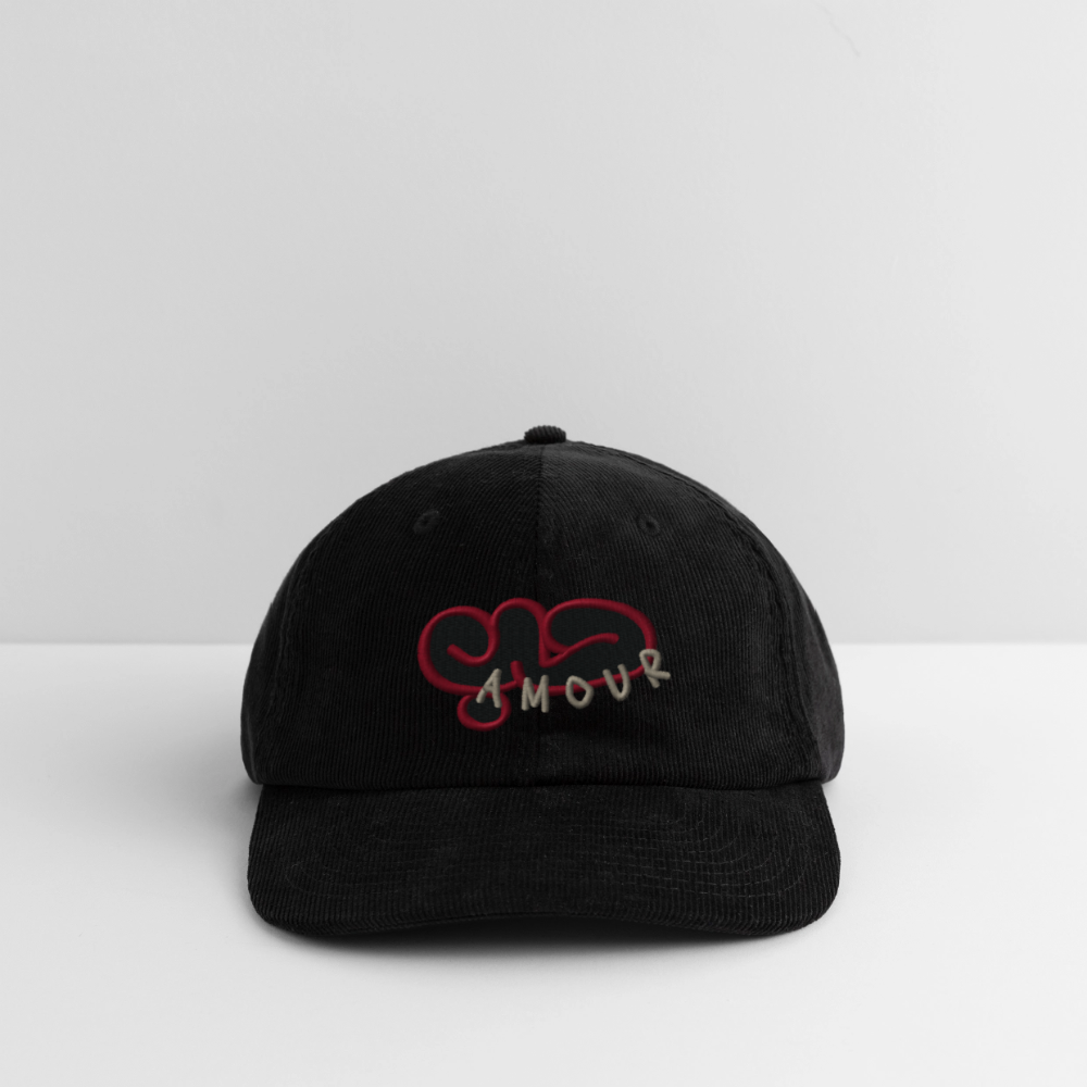 Casquette - Amour (velour & broderie) - noir