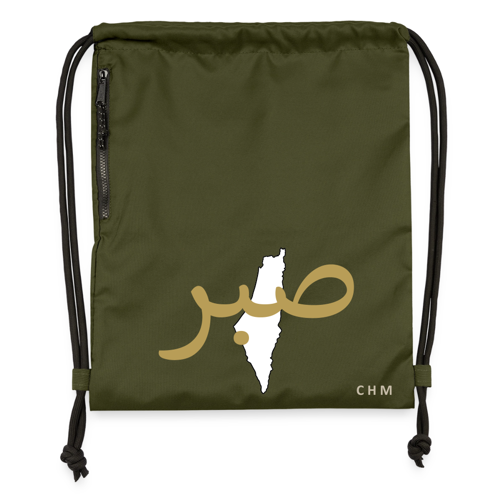 Sac à cordon en polyester recyclé - SABR - military green