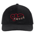 Casquette - Amour (velour & broderie) - noir