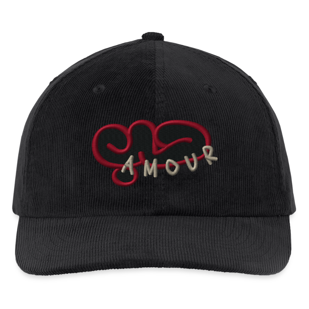 Casquette - Amour (velour & broderie) - noir