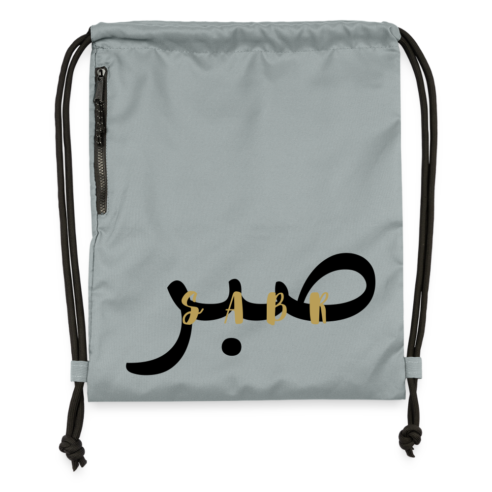 Sac à cordon en polyester recyclé-SABR - gris fer délavé