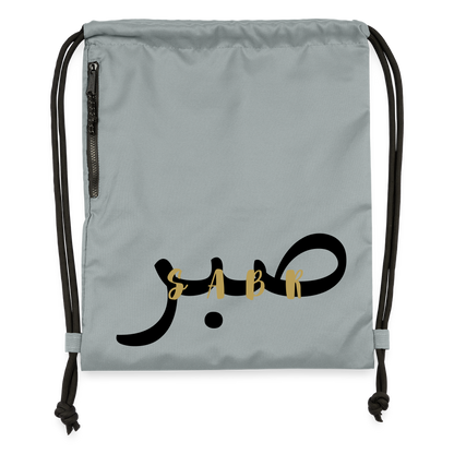 Sac à cordon en polyester recyclé-SABR - gris fer délavé
