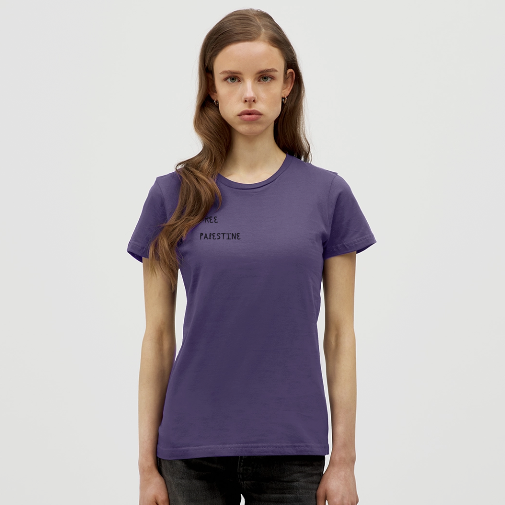 T-shirt Femme - PALESTINE - violet foncé