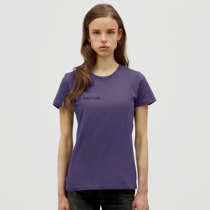 T-shirt Femme - PALESTINE - violet foncé
