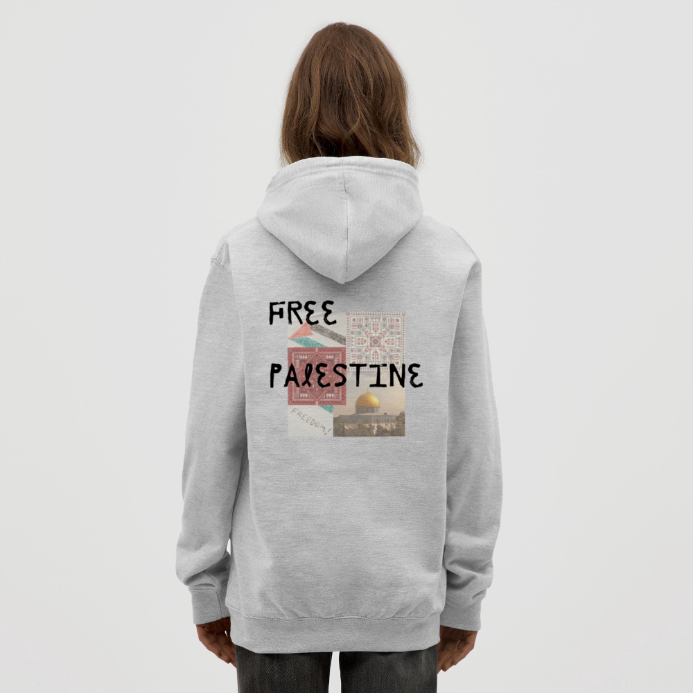 Sweat-shirt à capuche unisexe - gris clair chiné