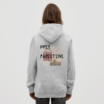 Sweat-shirt à capuche unisexe - gris clair chiné