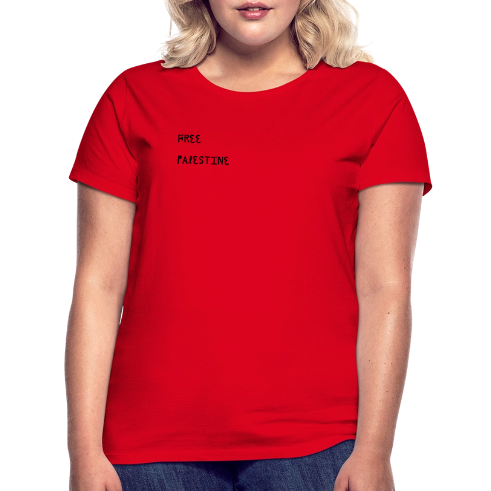 T-shirt Femme - PALESTINE - rouge