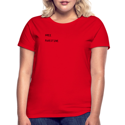 T-shirt Femme - PALESTINE - rouge